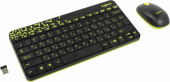 Клавиатура + мышь Logitech MK240 клав:черный/жёлтый мышь:черный/жёлтый USB беспроводная slim Multimedia