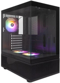 Корпус 1STPlayer MIKU Mi7-A черный без БП ATX MidiTower (Mi7-A-BK-2F1R-1F1)