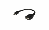 REXANT (18-1182) USB КАБЕЛЬ OTG MICRO USB НА USB ШНУР 0.15 М, ЧЕРНЫЙ