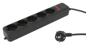 Сетевой фильтр PC Pet AP01006-3-B 3м (5 розеток) черный (пакет ПЭ)