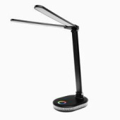 ULTRAFLASH (15726) UF-807 C02 черный (Led св-к настольный, 10Вт, ССТ, диммируемый, RGB подсветка)