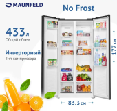 Холодильник MAUNFELD MFF177NFBE