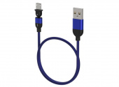 MAXVI MC-19M синий, USB-A - microUSB, 2.4A, LED
