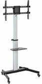 Кронштейн для телевизора Ultramounts UM 307B черный/белый 37"-86" макс.50кг напольный мобильный