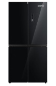 CENTEK CT-1756 BLACK GLASS TOTAL NF  65,5х83,3х177,5см, Стекло, 4 дв