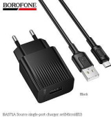 BOROFONE (6941991122590) BAS71Am 1USB 2.1A для micro USB Black