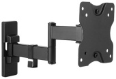 Кронштейн для телевизора Ultramounts UM 861 черный 13"-27" макс.20кг настенный поворотно-выдвижной и наклонный