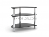 Стойка для TV MD 402 slim/хром/дымч