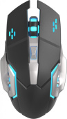 OKLICK Мышь Оклик 770GW черный/серебристый оптическая 3600dpi беспров. USB для ноутбука 6but