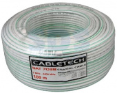 CABLETECH (01-2431-2)SAT 703B+CCS/Al/Al, 75 Ом, 100м., белый