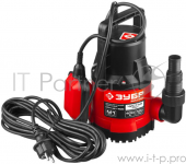 Насос ЗУБР НПЧ М1 400  мастер м1 погружной дренажный для чистой воды частицы до 5мм 400Вт 120л/мин