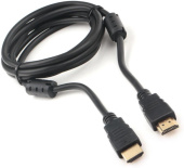 CABLEXPERT (19443) CCF2-HDMI4-6, 19M/19M, v2.0, медь, двойной экран, позол.контакты, 2 фер.кольца, 1.8м, черный, пакет