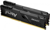 Память DDR4 2x32Gb 3600MHz Kingston KF436C18BBK2/64 Fury Beast Black RTL Gaming PC4-28800 CL18 DIMM 288-pin 1.35В dual rank