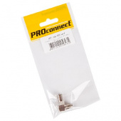 PROCONNECT ПЕРЕХОДНИК АНТЕННЫЙ, (ГНЕЗДО F - ШТЕКЕР TV), УГЛОВОЙ (1ШТ.) (ПАКЕТ) 05-4311-4-7