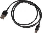 Кабель USB (m)-USB Type-C (m) 1м черный