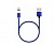 MAXVI MCm-01M синий, USB-A - microUSB, 2A, магнитный разъем, LED