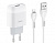 HOCO C72A "Glorious" 2.1A 1xUSB+Кабель 8 Pin белый