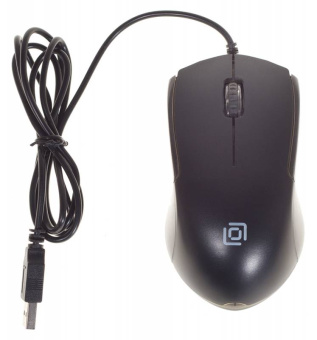 Мышь Оклик 245M черный оптическая (1000dpi) USB (3but)