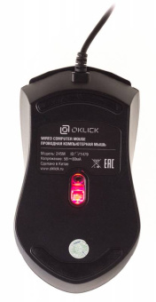 Мышь Оклик 245M черный оптическая (1000dpi) USB (3but)