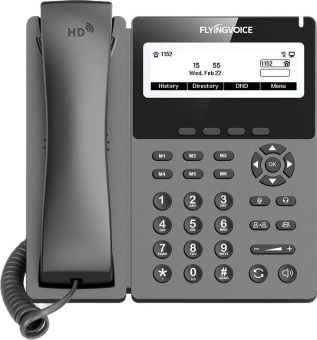 Телефон IP Flyingvoice P22P серый (упак.:1шт)