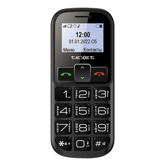 Мобильный телефон TeXet TM-B322 черный/красный