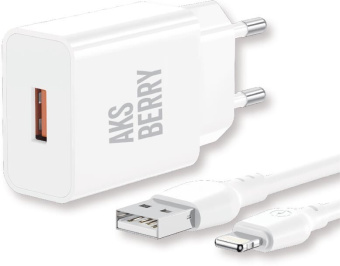 AKSBERRY (6972969383064) T42 QC30 + кабель (белый)