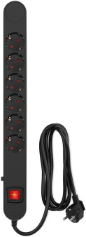 Сетевой фильтр Ippon NF-EU-1.8-16 6роз. 1,8м черный