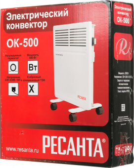 Конвектор Ресанта ОК-500 500Вт белый