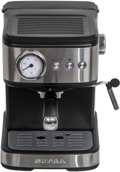 Кофеварка рожковая Supra CMS-1520 1100Вт серебристый/черный