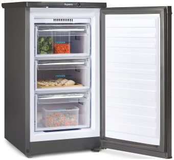 Морозильная камера БИРЮСА W412 80л матовый графит