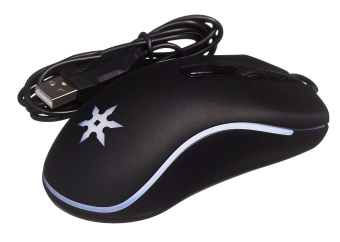 Мышь Оклик 704G TOKUGAWA черный оптическая (1600dpi) USB (4but)
