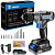 DEKO DKCD20V ONE + в кейсе + набор 63 инструмента для дома, 20В, 2x2.0Ач 083-1038
