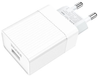 BOROFONE (6931474728296) BA47A Mighty 1USB QC3.0 (белый)