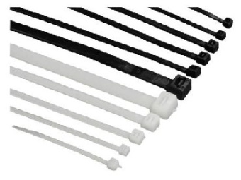 REXANT (07-0100) NYLON 100х2.5мм 100шт белый (1)