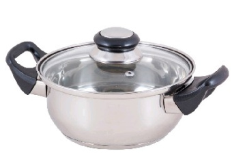 MALLONY BAK-S-01 кастрюля с крышкой 1,4л нерж.(985886)