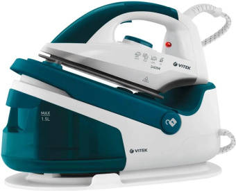 Паровая станция Vitek VT-2830 2400Вт белый/бирюзовый