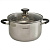 WEBBER BE-375/2 Кастрюля из нерж стали со стеклянной крышкой (d=24; 6,0 л) (4)