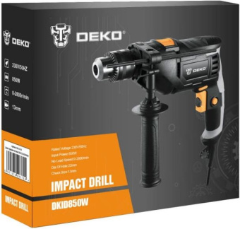 Дрель ударная Deko DKID850W 850Вт ключевой реверс (063-4155)