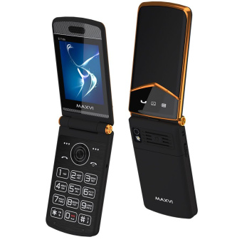 Мобильный телефон Maxvi E11ds Black-Gold черный/золотой
