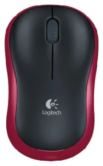 LOGITECH M185 RED (USB, оптическая, 1000DPI) (910-002240)