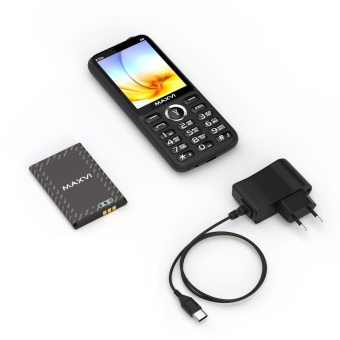 Мобильный телефон Maxvi K15n 4G Black черный