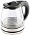 Чайник электрический Homestar HS-1052 1.2л 1500Вт прозрачный/черный