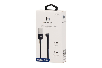 Кабель зарядки Harper STCH-590 8-pin, Black