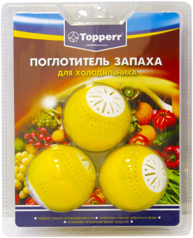 Поглотитель запаха для холодильников Topperr твердый 3шт 90гр (3113)